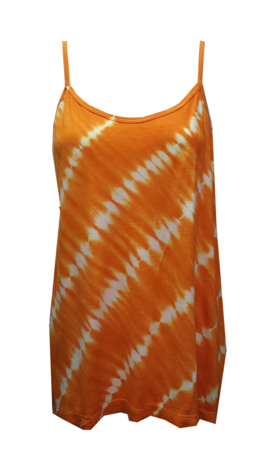 Orange Tie Dye Simple Spaghetti Top